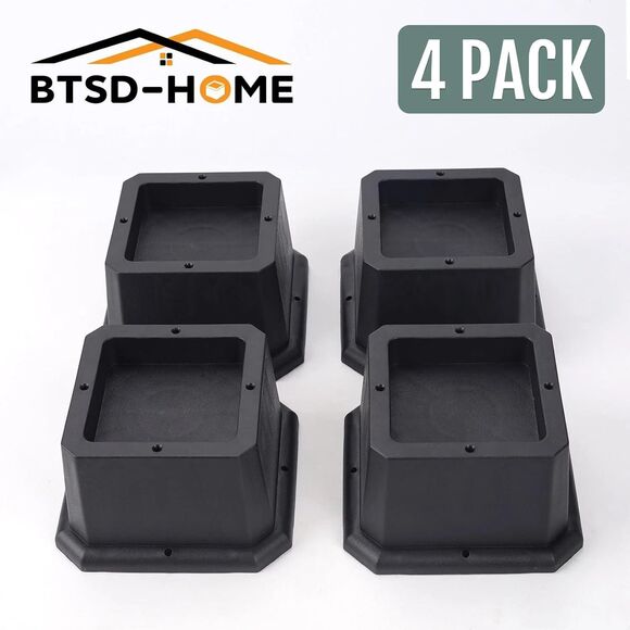 BTSD-Home Furniture Risers 3 Inch Bed Risers Heavy Duty Adjustable Bed Chair New - Picture 1 of 6